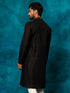 Vastramay Men's Black Cotton Blend Ethnic Kurta
