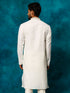 Vastramay Men's Cream Cotton Blend Ethnic Kurta