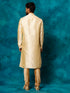 Vastramay Men's Gold And Rose Gold Silk Blend Kurta Pyjama Set