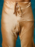Vastramay Men's Gold And Rose Gold Silk Blend Kurta Pyjama Set