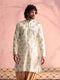 Vastramay Men's Mint Green Viscose Fish Motif Foil Print Kurta
