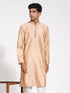 Vastramay Men's Cream Silk Blend Kurta