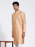 Vastramay Men's Cream Silk Blend Kurta