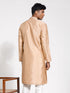 Vastramay Men's Cream Silk Blend Kurta
