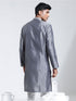 Vastramay Men's Gray Silk Blend Kurta