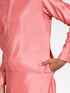Vastramay Men's Pink Silk Blend Kurta