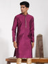 Vastramay Men's Purple Silk Blend Kurta
