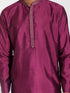 Vastramay Men's Purple Silk Blend Kurta