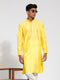 Vastramay Men's Yellow Silk Blend Kurta
