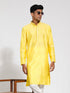 Vastramay Men's Yellow Silk Blend Kurta