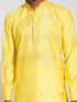 Vastramay Men's Yellow Silk Blend Kurta