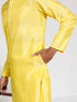 Vastramay Men's Yellow Silk Blend Kurta