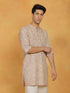Vastramay Men's Beige Cotton Kurta