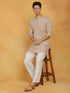 Vastramay Men's Beige Cotton Kurta