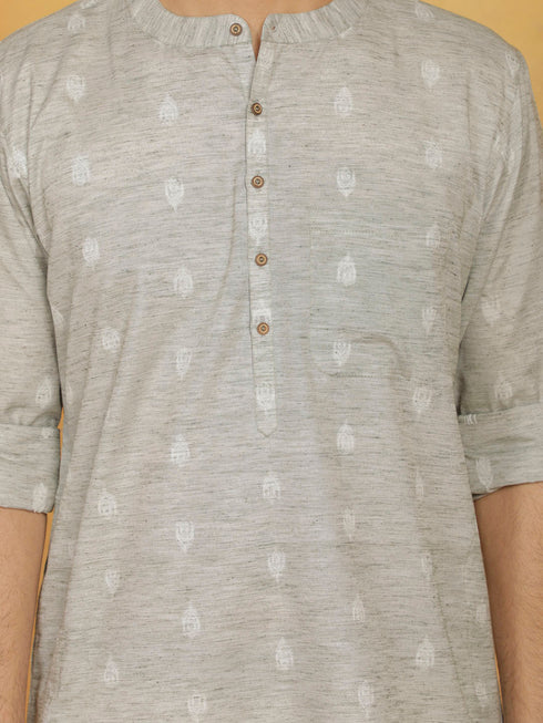 Vastramay Men's Green Cotton Kurta