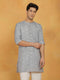 Vastramay Men's Gray Cotton Kurta