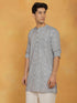Vastramay Men's Gray Cotton Kurta