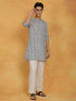 Vastramay Men's Gray Cotton Kurta