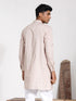 Vastramay Men's Beige Cotton Kurta