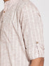 Vastramay Men's Beige Cotton Kurta