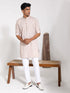 Vastramay Men's Beige Cotton Kurta