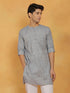 Vastramay Men's Gray Cotton Kurta