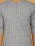 Vastramay Men's Gray Cotton Kurta