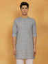 Vastramay Men's Gray Cotton Kurta