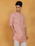 Vastramay Men's Pink Cotton Kurta