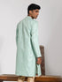 Vastramay Men's Green Silk Blend Kurta