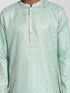 Vastramay Men's Green Silk Blend Kurta