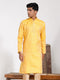 Vastramay Men's Yellow Silk Blend Kurta