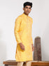 Vastramay Men's Yellow Silk Blend Kurta