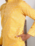 Vastramay Men's Yellow Silk Blend Kurta