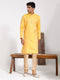 Vastramay Men's Yellow Silk Blend Kurta And Pyjama Set