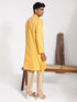Vastramay Men's Yellow Silk Blend Kurta And Pyjama Set
