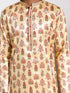 Vastramay Men's Yellow Silk Blend Kurta