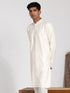 Vastramay Men's Cream Viscose Kurta