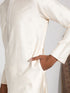 Vastramay Men's Cream Viscose Kurta