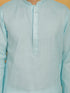 Vastramay Men's Aqua Cotton Kurta