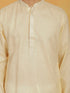 Vastramay Men's Cream Cotton Kurta