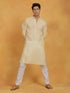 Vastramay Men's Cream Cotton Kurta