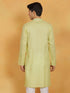 Vastramay Men's Mint Green Cotton Kurta