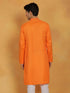 Vastramay Men's Orange Cotton Kurta