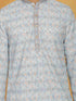 Vastramay Men's Aqua Cotton Blend Kurta