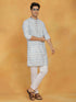 Vastramay Men's Aqua Cotton Blend Kurta