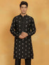 Vastramay Men's Black Cotton Blend Kurta