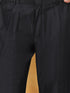Vastramay Men's Black Cotton Blend Kurta And Pyjama Set
