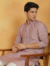 Vastramay Men's Pink Silk Blend Kurta