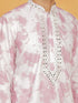 Vastramay Men's Pink Cotton Blend Kurta